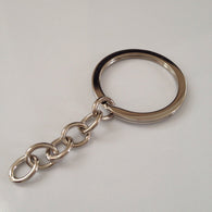 New! 2 pcs split key chain ring chain silver tone findings rings Hardware Jewelry Making Tools Supplies Hardware Findings Craft