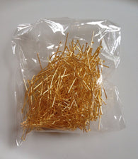 New! 400 pcs Gold Plated Head Pins Jewelry Bead 0.7 X 40mm Earring 61G Making Supplies Tools Gauge 21 Findings Crafts bead hardware