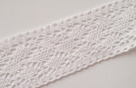 New 5 Yards White Cottong Crochet Lace Trim 3W