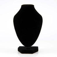 6" Black Velvet Mannequin Necklace Jewelry Display storage Stand Holder Decorate Pendant Bust dressmaking showcase