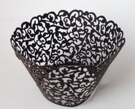 Copy of 12 pcs Black Classic Filigree Lace Cupcake Wrappers