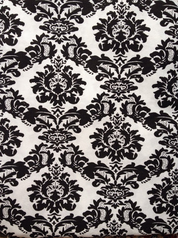 New! 1.09 yards White Black Damask Fabric Polyester Pattern Sewing Quality white black quilting floral polyester fabric