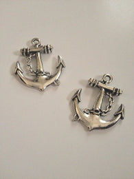 New 20 pcs Nautical Antique Silver Charm Anchor Sailboat Pendant Ship Beads Ships Charms 1AC