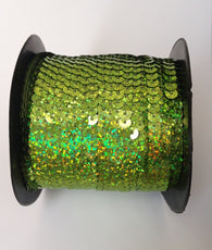 New! Lime Green Sequins 100 yard Roll Spool String 6mm Sewing Tools Fabric Tools Supplies Trim Sequin
