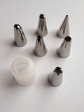 7 pcs Icing Piping Nozzles Tip Icing Cupcake Cake Decorating Nozzle Kitchen Baking Candy Nozzle Tips Cake Tips Tulips Roses Flowers