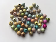 500 pcs Pastel Colorful Spacer Glitter Beads Round 6mm Bead Jewelry Making Shimmer Acrylic 1B