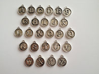 New 26 pcs Alphabet Letter A-Z Charms Beads Dangle Fit Bracelet Necklace Charm Charms Pendant Heart Charms Wedding 57C