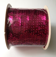 New! Fushia Pink Sequins 100 yard Roll Spool String 6mm Sewing Tools Fabric Tools Supplies Trim Sequin